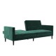 Liam Green Velvet Futon Sofa